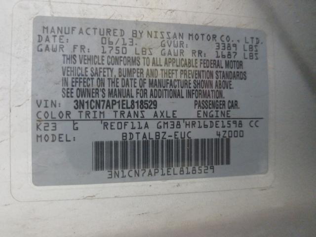 Photo 9 VIN: 3N1CN7AP1EL818529 - NISSAN VERSA 