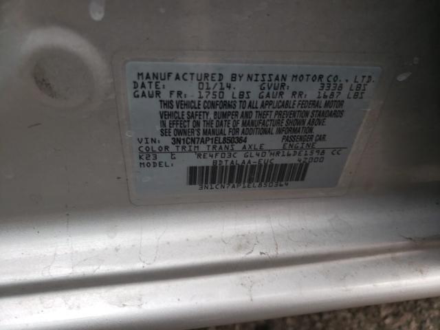 Photo 9 VIN: 3N1CN7AP1EL850364 - NISSAN VERSA 