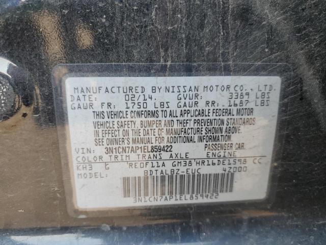 Photo 12 VIN: 3N1CN7AP1EL859422 - NISSAN VERSA S 