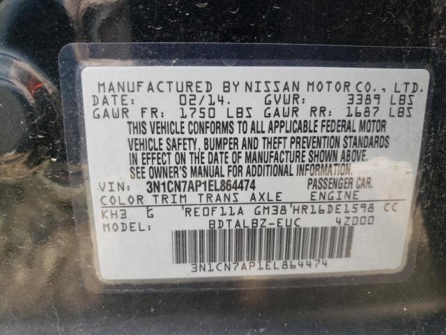 Photo 12 VIN: 3N1CN7AP1EL864474 - NISSAN VERSA 