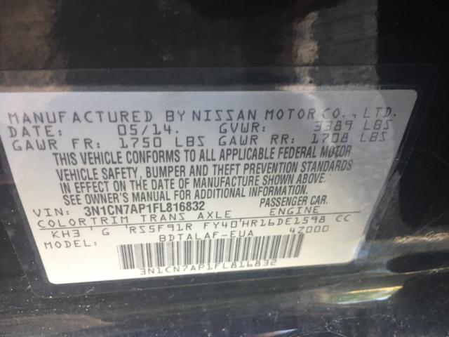 Photo 9 VIN: 3N1CN7AP1FL816832 - NISSAN VERSA S 