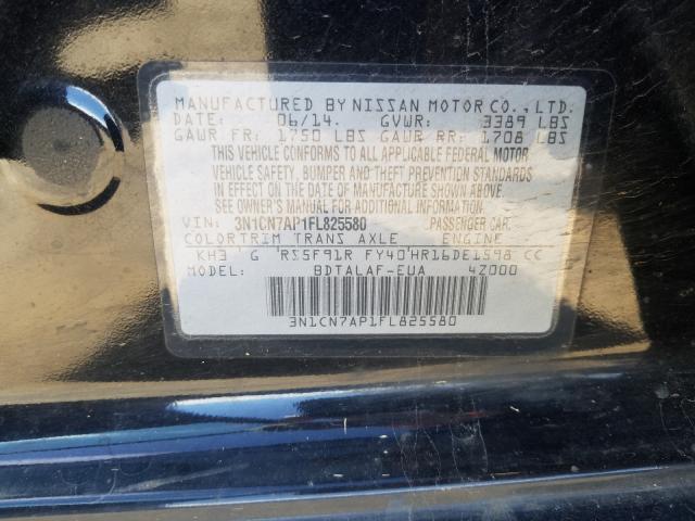 Photo 9 VIN: 3N1CN7AP1FL825580 - NISSAN VERSA S 