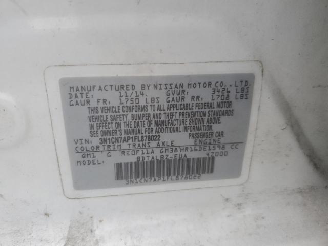 Photo 11 VIN: 3N1CN7AP1FL878022 - NISSAN VERSA 