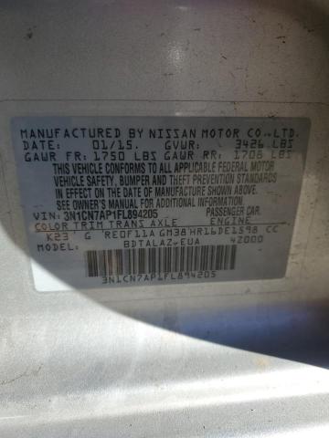 Photo 11 VIN: 3N1CN7AP1FL894205 - NISSAN VERSA 