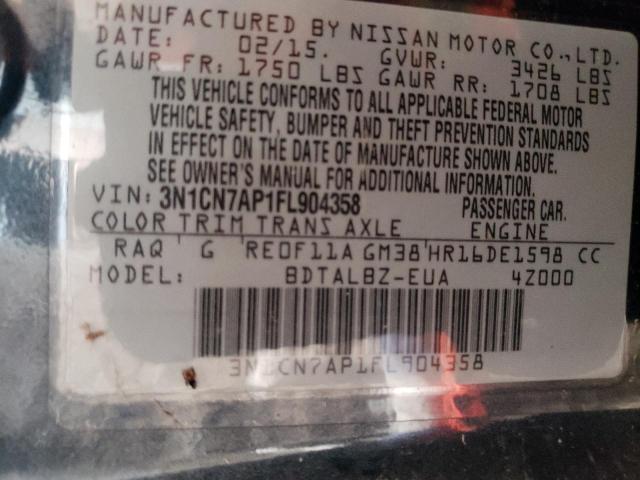 Photo 12 VIN: 3N1CN7AP1FL904358 - NISSAN VERSA S 