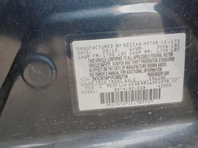 Photo 11 VIN: 3N1CN7AP1FL905719 - NISSAN VERSA S 