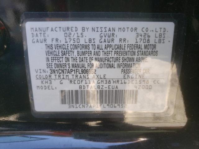 Photo 11 VIN: 3N1CN7AP1FL906952 - NISSAN VERSA S 