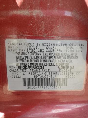 Photo 11 VIN: 3N1CN7AP1FL908068 - NISSAN VERSA S 