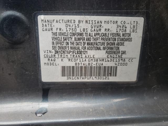 Photo 9 VIN: 3N1CN7AP1FL930121 - NISSAN VERSA S 