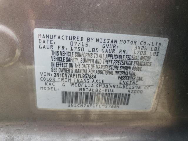 Photo 11 VIN: 3N1CN7AP1FL957884 - NISSAN VERSA S 