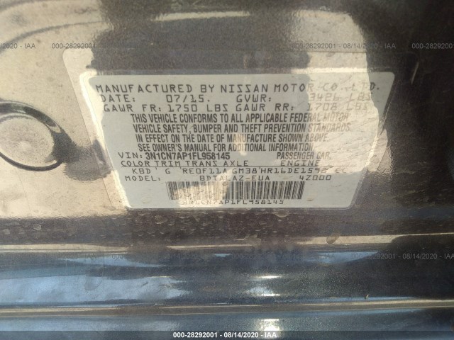 Photo 8 VIN: 3N1CN7AP1FL958145 - NISSAN VERSA 