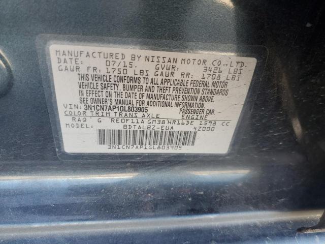 Photo 12 VIN: 3N1CN7AP1GL803905 - NISSAN VERSA S 