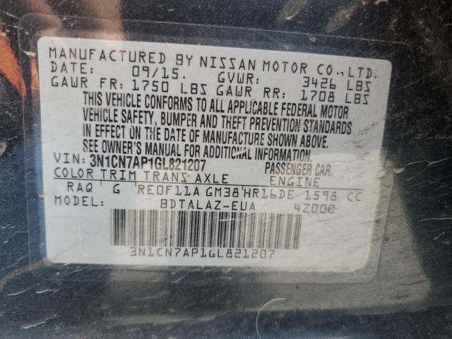 Photo 11 VIN: 3N1CN7AP1GL821207 - NISSAN VERSA 