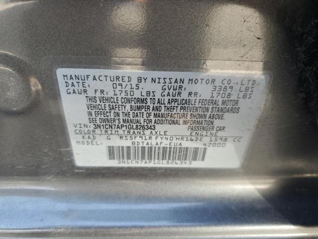 Photo 11 VIN: 3N1CN7AP1GL826343 - NISSAN VERSA 