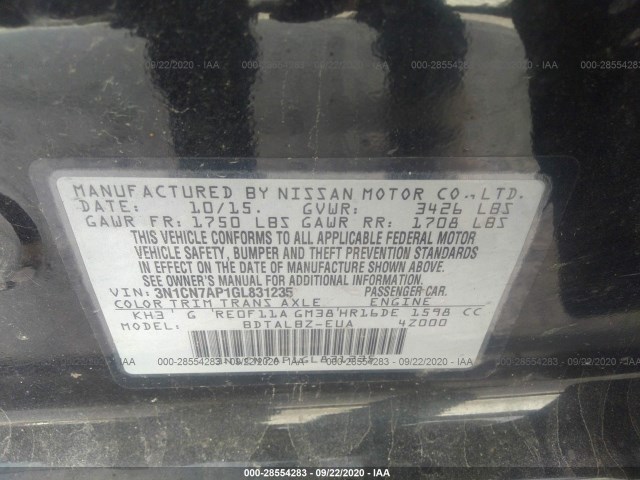 Photo 8 VIN: 3N1CN7AP1GL831235 - NISSAN VERSA 