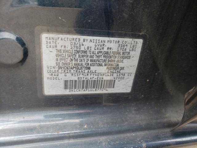 Photo 9 VIN: 3N1CN7AP1GL877096 - NISSAN VERSA S 