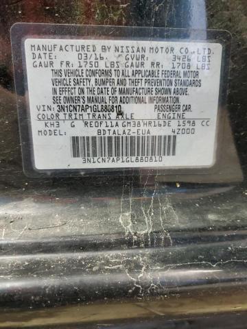 Photo 11 VIN: 3N1CN7AP1GL880810 - NISSAN VERSA 