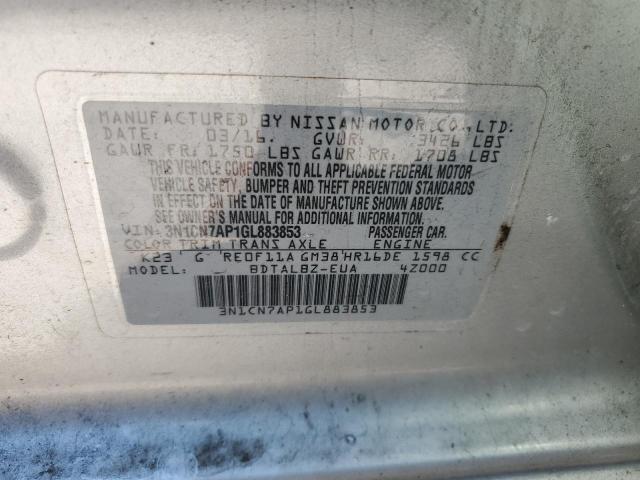 Photo 12 VIN: 3N1CN7AP1GL883853 - NISSAN VERSA S 