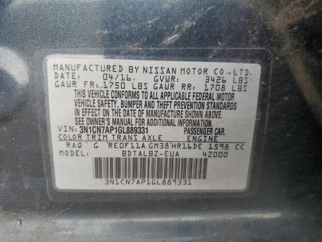 Photo 11 VIN: 3N1CN7AP1GL889331 - NISSAN VERSA S 