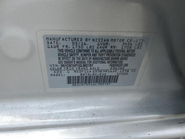 Photo 11 VIN: 3N1CN7AP1GL902787 - NISSAN VERSA 