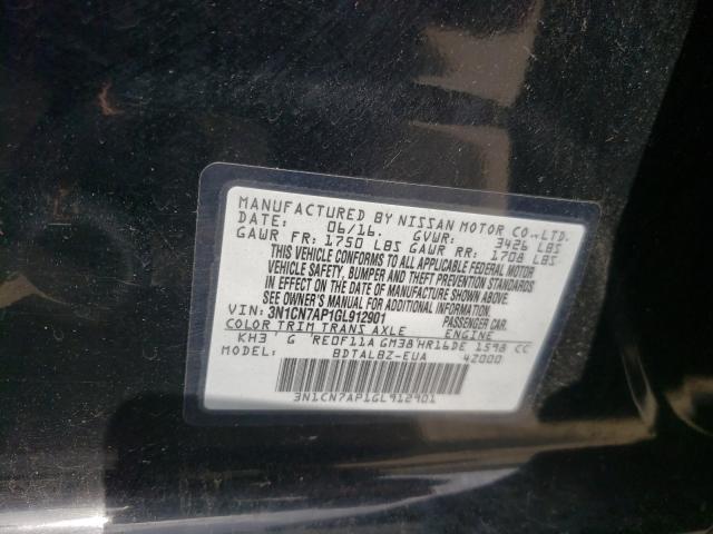 Photo 9 VIN: 3N1CN7AP1GL912901 - NISSAN VERSA S 