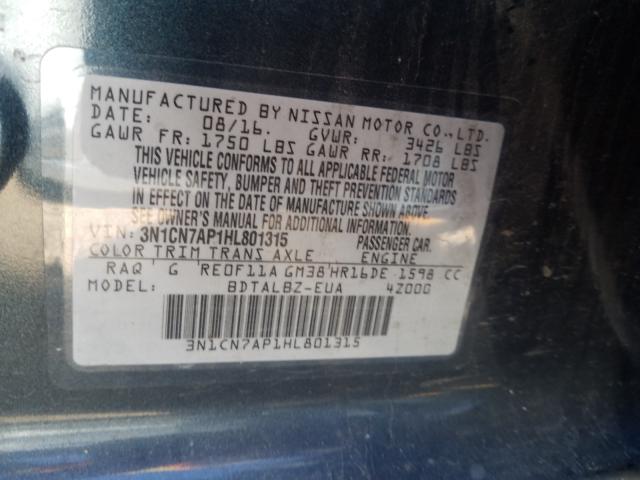 Photo 9 VIN: 3N1CN7AP1HL801315 - NISSAN VERSA 