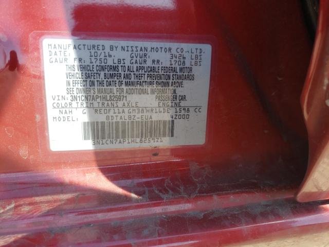 Photo 9 VIN: 3N1CN7AP1HL825971 - NISSAN VERSA S 