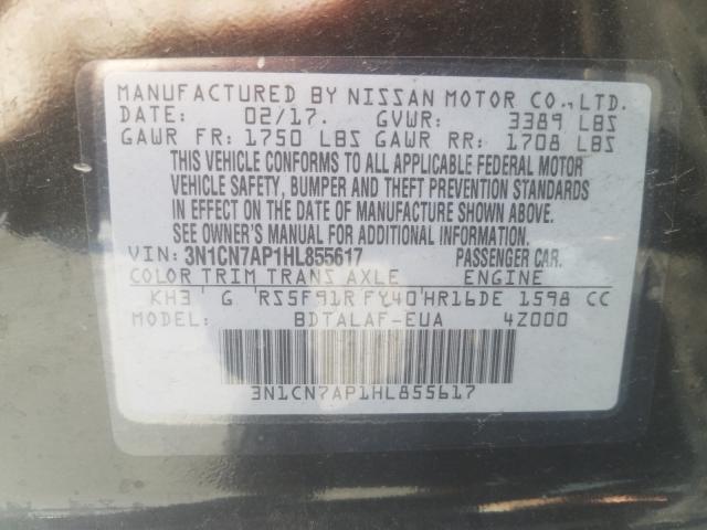 Photo 9 VIN: 3N1CN7AP1HL855617 - NISSAN VERSA S 