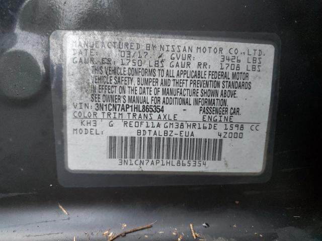 Photo 11 VIN: 3N1CN7AP1HL865354 - NISSAN VERSA S 