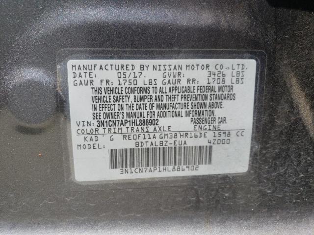 Photo 12 VIN: 3N1CN7AP1HL886902 - NISSAN VERSA 