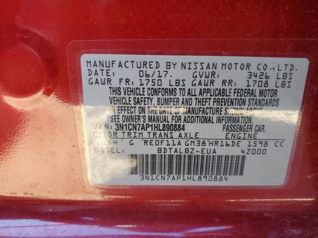 Photo 11 VIN: 3N1CN7AP1HL890884 - NISSAN VERSA S 