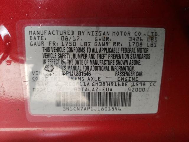 Photo 9 VIN: 3N1CN7AP1JL801546 - NISSAN VERSA S 