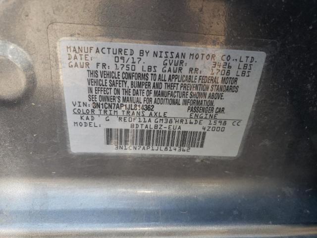 Photo 12 VIN: 3N1CN7AP1JL814362 - NISSAN VERSA 