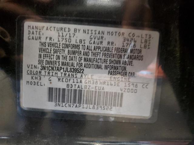 Photo 11 VIN: 3N1CN7AP1JL839522 - NISSAN VERSA S 