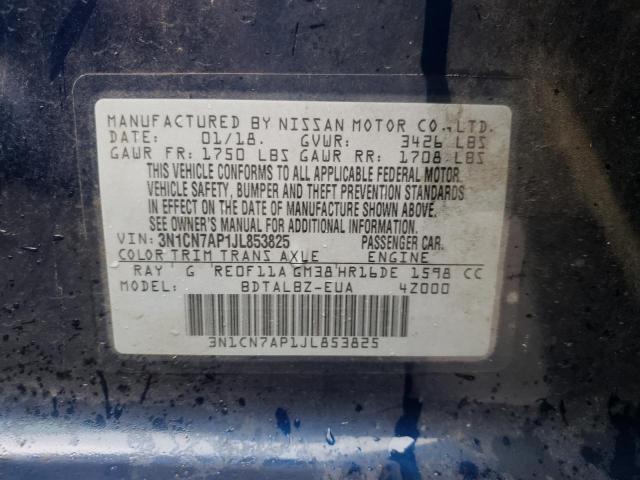 Photo 11 VIN: 3N1CN7AP1JL853825 - NISSAN VERSA S 