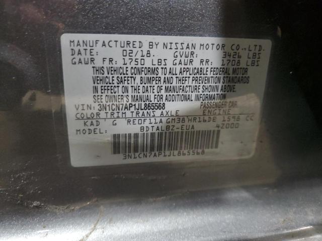 Photo 11 VIN: 3N1CN7AP1JL865568 - NISSAN VERSA 