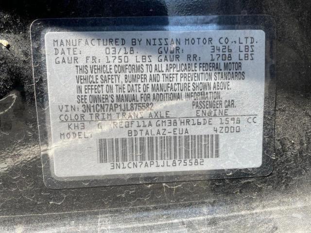 Photo 9 VIN: 3N1CN7AP1JL875582 - NISSAN VERSA S 