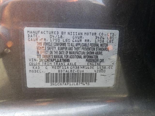 Photo 12 VIN: 3N1CN7AP1JL879695 - NISSAN VERSA S 