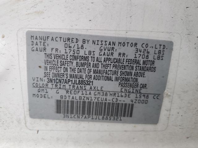 Photo 12 VIN: 3N1CN7AP1JL885321 - NISSAN VERSA 