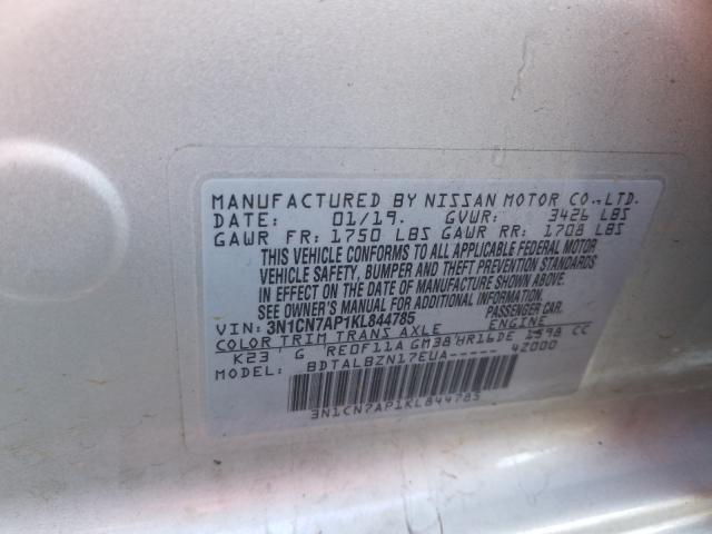 Photo 9 VIN: 3N1CN7AP1KL844785 - NISSAN VERSA S 