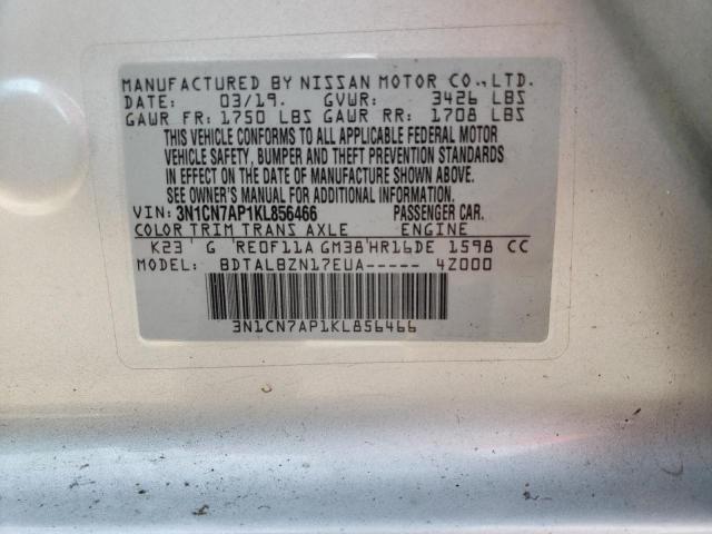 Photo 11 VIN: 3N1CN7AP1KL856466 - NISSAN VERSA S 