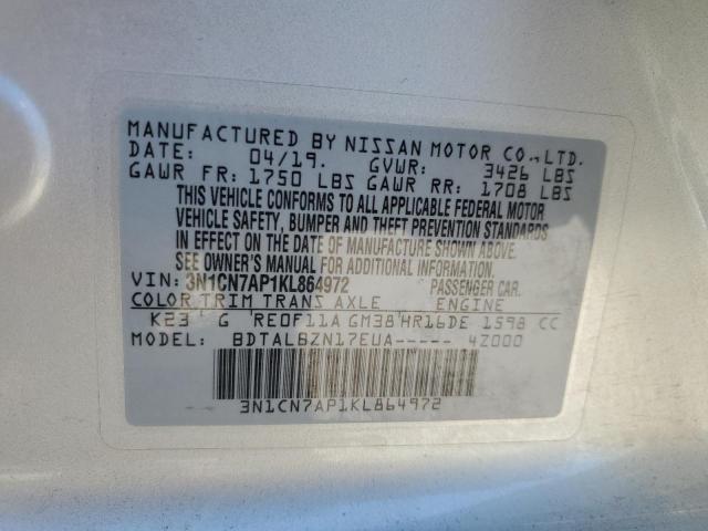 Photo 12 VIN: 3N1CN7AP1KL864972 - NISSAN VERSA S 