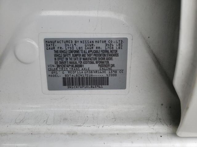 Photo 9 VIN: 3N1CN7AP1KL865961 - NISSAN VERSA S 