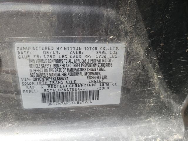 Photo 9 VIN: 3N1CN7AP1KL869721 - NISSAN VERSA S 