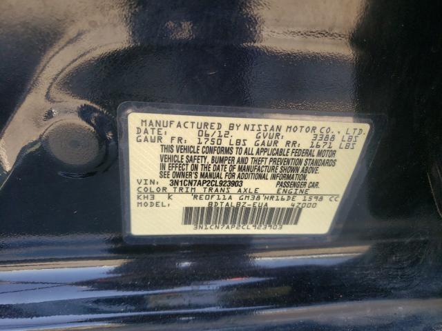 Photo 9 VIN: 3N1CN7AP2CL923903 - NISSAN VERSA S 