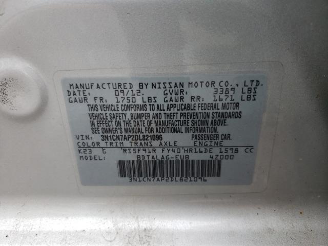 Photo 9 VIN: 3N1CN7AP2DL821096 - NISSAN VERSA S 