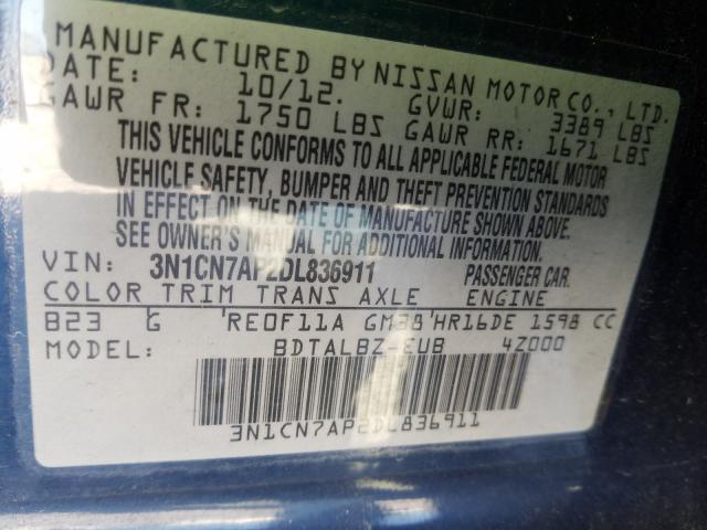 Photo 9 VIN: 3N1CN7AP2DL836911 - NISSAN VERSA S 