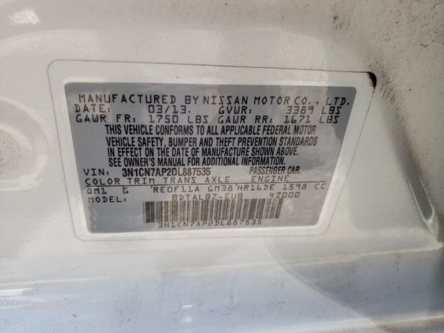 Photo 9 VIN: 3N1CN7AP2DL887535 - NISSAN VERSA S 