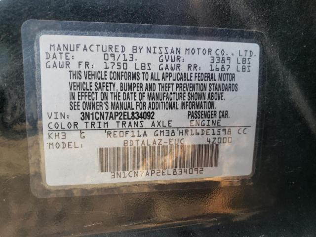 Photo 11 VIN: 3N1CN7AP2EL834092 - NISSAN VERSA 