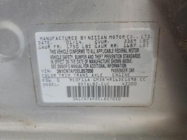 Photo 11 VIN: 3N1CN7AP2EL857050 - NISSAN VERSA S 